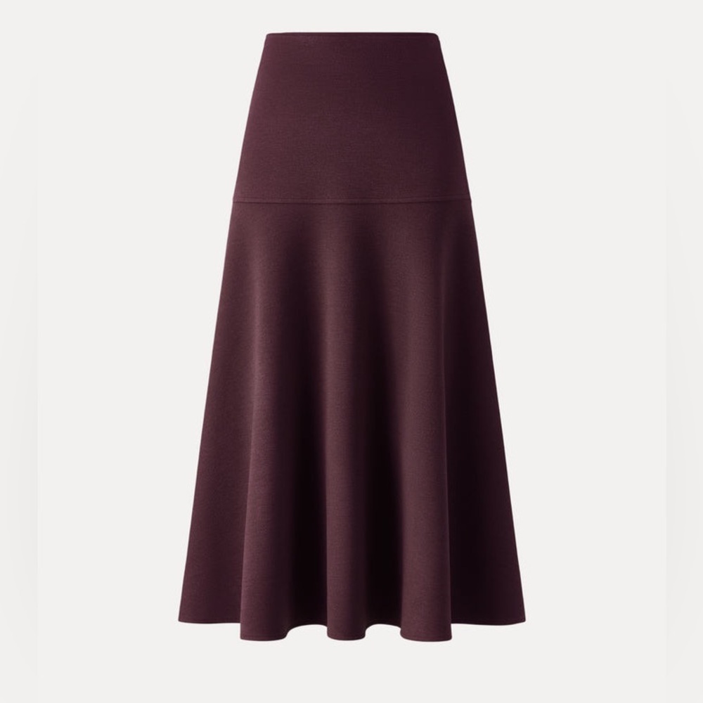 FuzzLuxe Cashmere-like Flared Maxi Skirt Ruby Medium